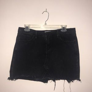 black jean skirt